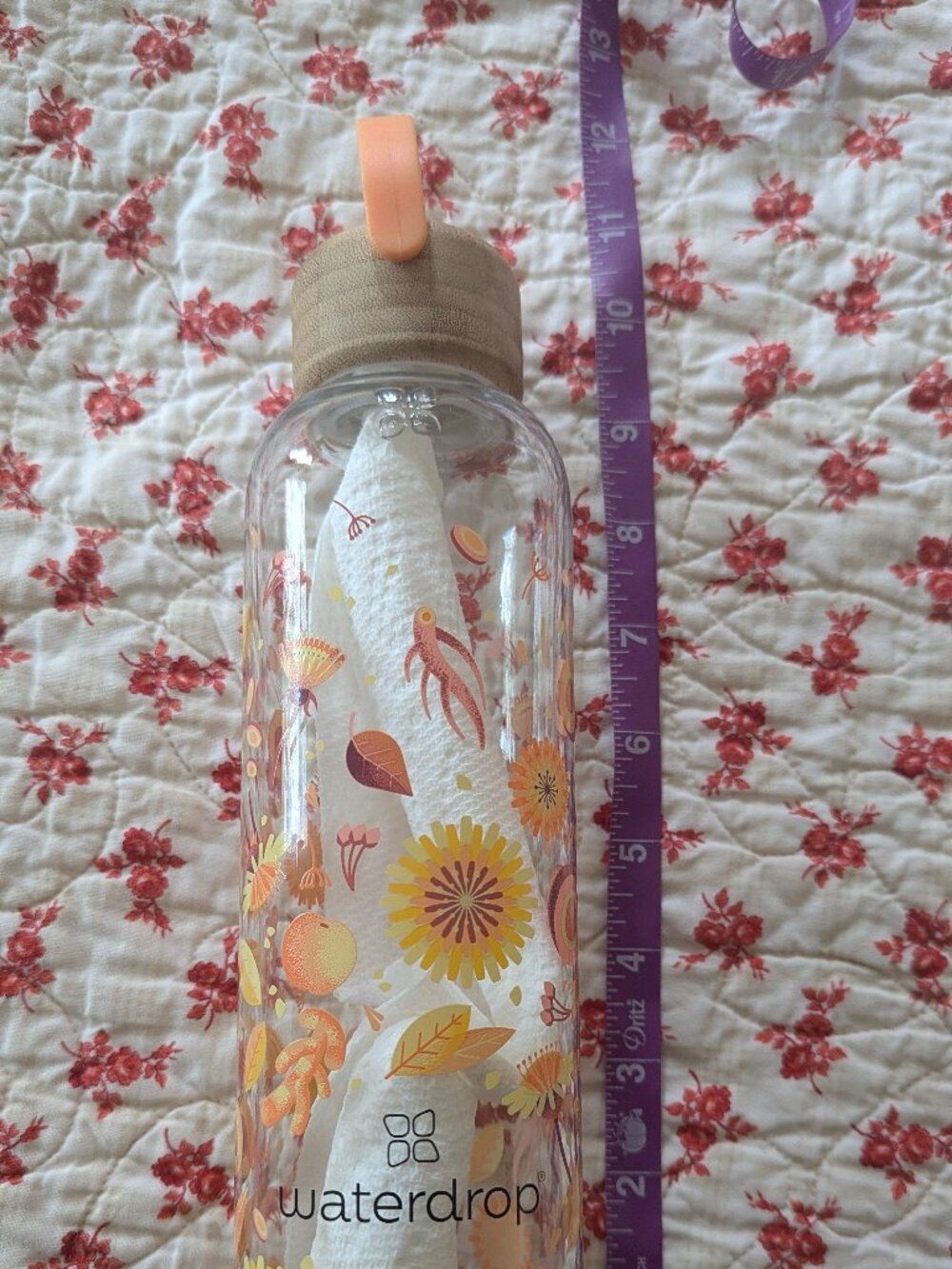 Waterdrop 20oz  Water Bottle Orange wth Sleeve